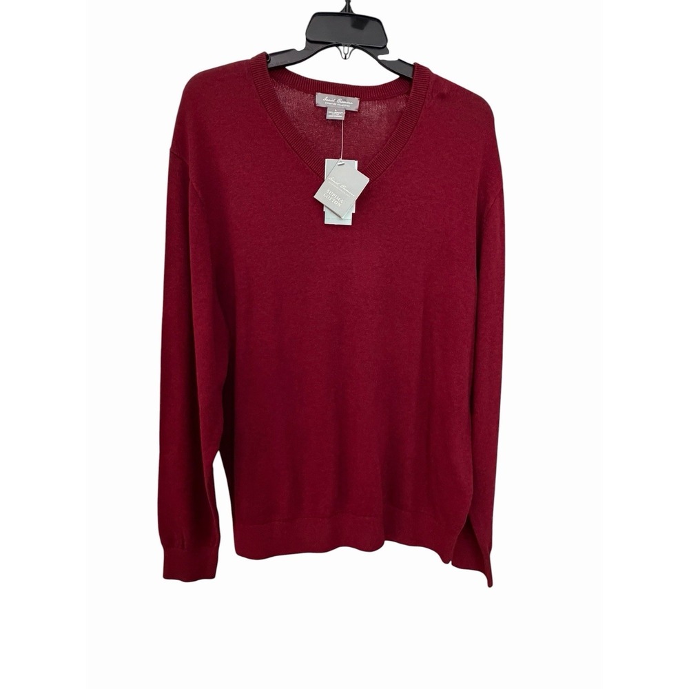 Daniel Cremieux Sweater Men's Large Red 100% Supima Cotton Long Sleeve New #T2-1 - Picture 2 of 8